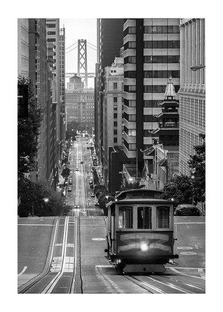 Poster San Francisco Tram B&W