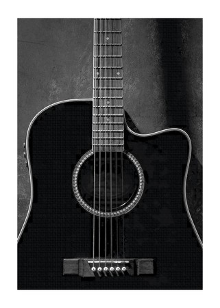 Poster Black Guitarr