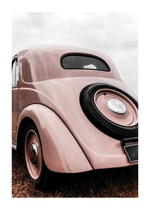 Vintage Pink Car No2-1