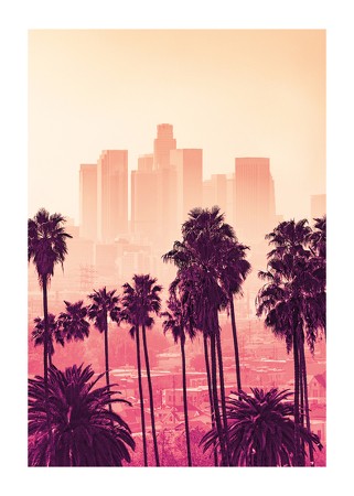 Poster Los Angeles Neon Skyline