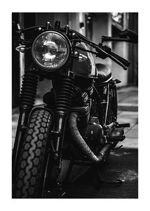 Poster Black Motorcycle
