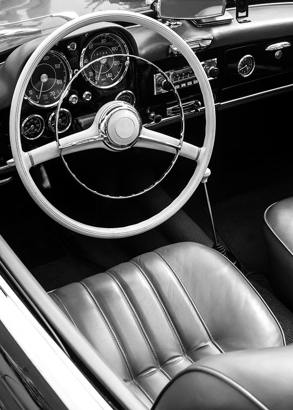 Vintage Car Seat B&W-3
