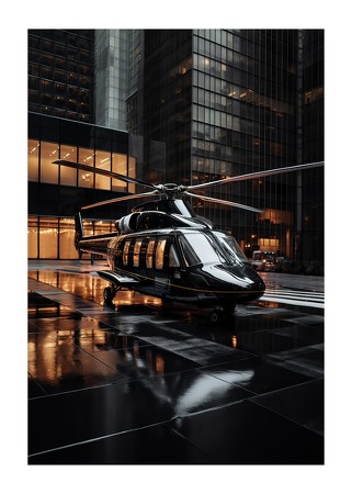 Poster Helicopter Street View No1