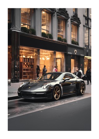 Poster Porsche 911 Carrera Street View
