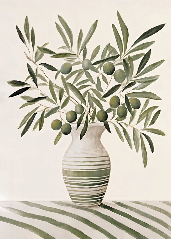 Olives In Vase-3