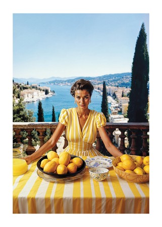 Poster Femme Et Citrons