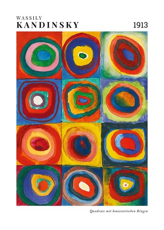 Poster Quadrate Mit Konzentrischen Ringen By Wassily Kandinsky