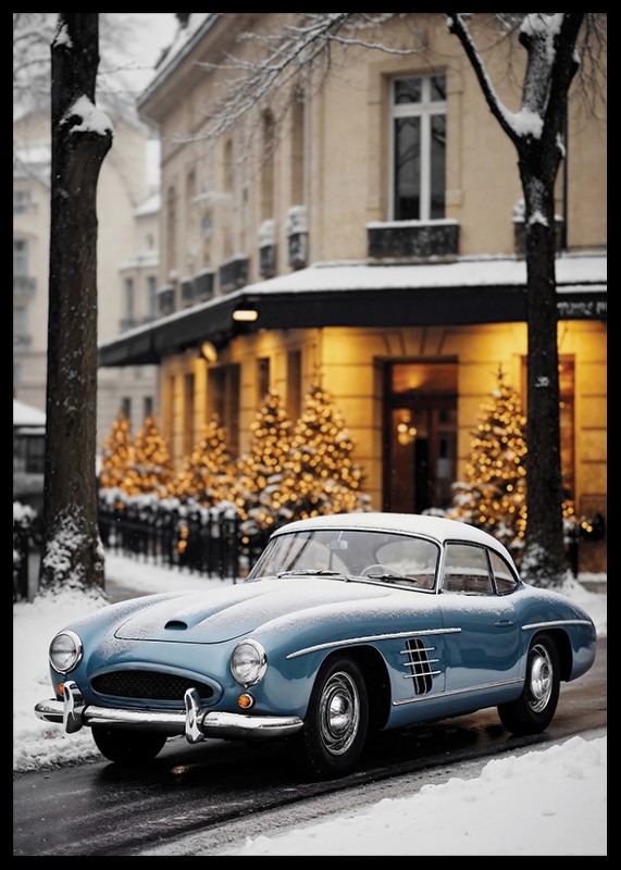 Vintage Car In Winter-2