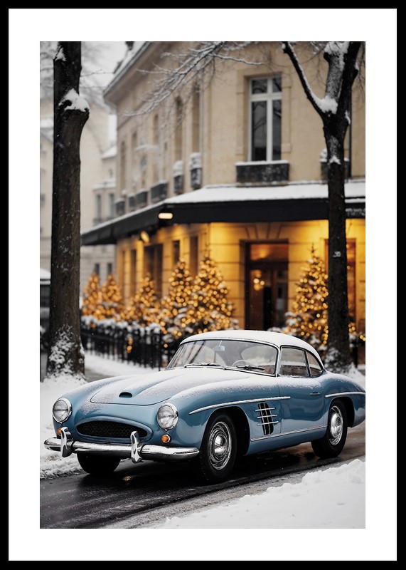 Vintage Car In Winter-0