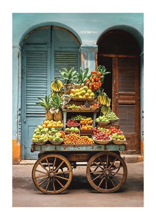 Poster Fruit Cart
