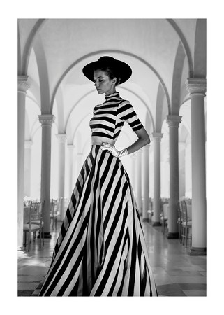 Poster Black And White Striped