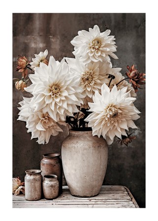 Poster Dahlia Flower Pot