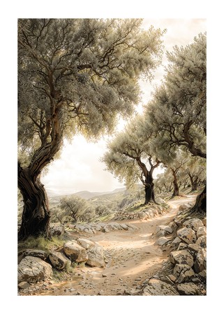 Poster Mediterranean Path