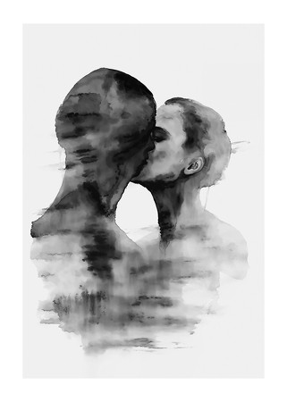 Poster Monochrome Kiss