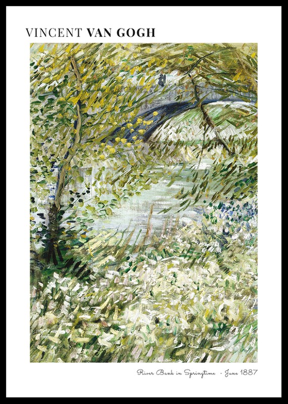 River Bank In Springtime By Vincent Van Gogh-0