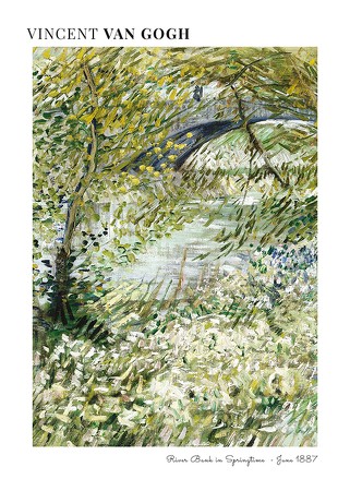 Poster River Bank In Springtime By Vincent Van Gogh
