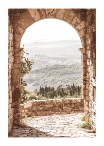 Poster Tuscan Archway