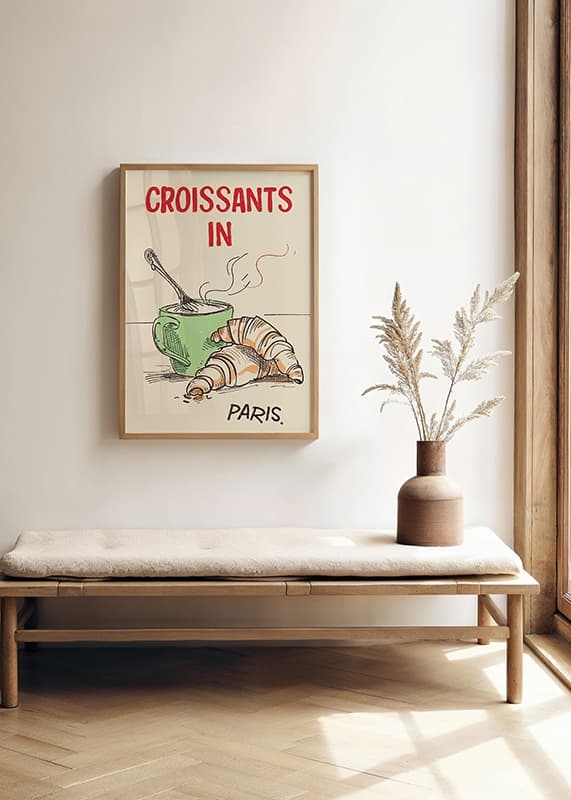 Poster Croissants In Paris crossfade