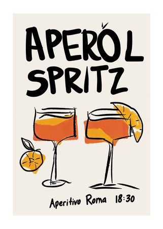 Poster Aperol Spritz Aperitivo Roma