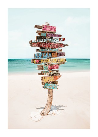Poster Paradise Point Signpost